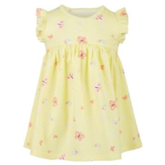 First Impressions Baby Girls Floral Butterflies Cotton Dress Yellow 18M - Picture 1 of 7
